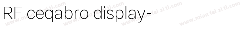 RF ceqabro display字体转换